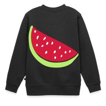 Melone - Kinder Premium Organic Sweatshirt - Schwarz - Hinten - AI Model Kid Female (0cm)