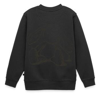 einsam - Kinder Premium Organic Sweatshirt - Schwarz - Hinten - AI Model Kid Female (0cm)