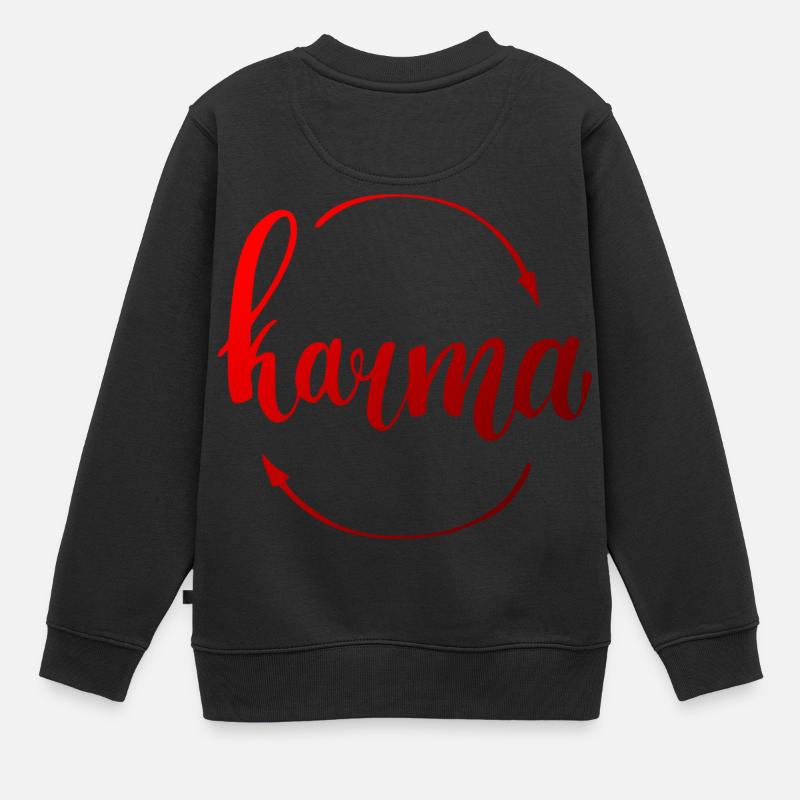 KARMA - Kinder Premium Organic Sweatshirt - Schwarz