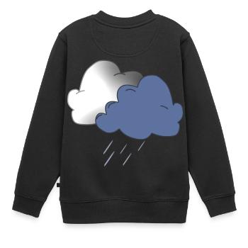 regenbogen sonne wolken wetter rainbow sun cloud52 - Kinder Premium Organic Sweatshirt - Schwarz - Hinten - AI Model Kid Female (0cm)