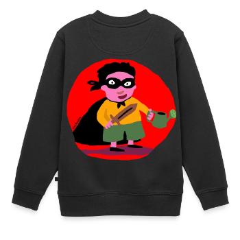 Der kleine Gärtner Rächers - Kinder Premium Organic Sweatshirt - Schwarz - Hinten - AI Model Kid Female (0cm)