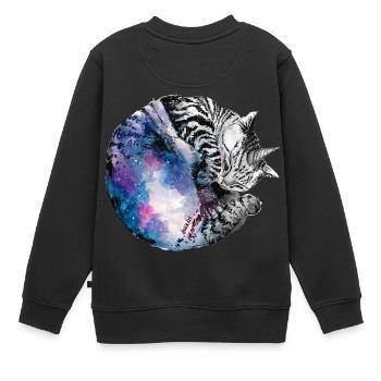 Galaxy 1000 000 000 - Sweat Premium enfant bio - noir - Dos - AI Model Kid Female (0cm)