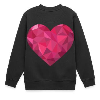 i love you ich liebe dich valentines day heart her - Kinder Premium Organic Sweatshirt - Schwarz - Hinten - AI Model Kid Female (0cm)