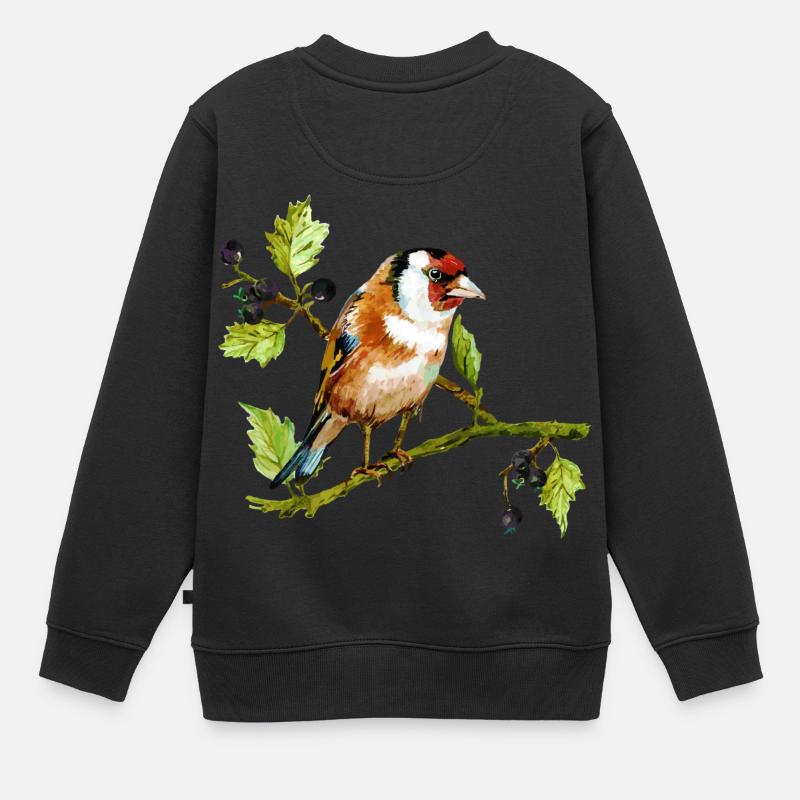 oiseau - Sweat Premium enfant bio - noir
