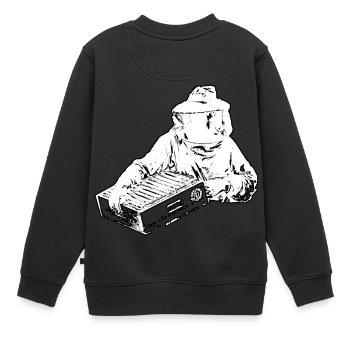 Abeilles apiculteurs miel apiculture abeilles - Sweat Premium enfant bio - noir - Dos - AI Model Kid Female (0cm)