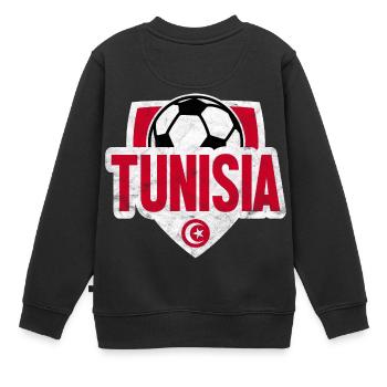 Cadeau de T-shirt d'équipe de football de la Tunisie - Sweat Premium enfant bio - noir - Dos - AI Model Kid Female (0cm)