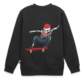 Cadeau de patin à roulettes - Sweat Premium enfant bio - noir - Dos - AI Model Kid Female (0cm)