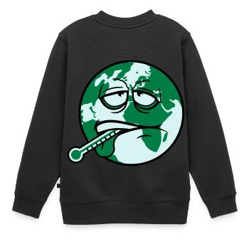 virus de la terre virus bactéries thermomètre l'humanité - Sweat Premium enfant bio - noir - Dos - AI Model Kid Female (0cm)