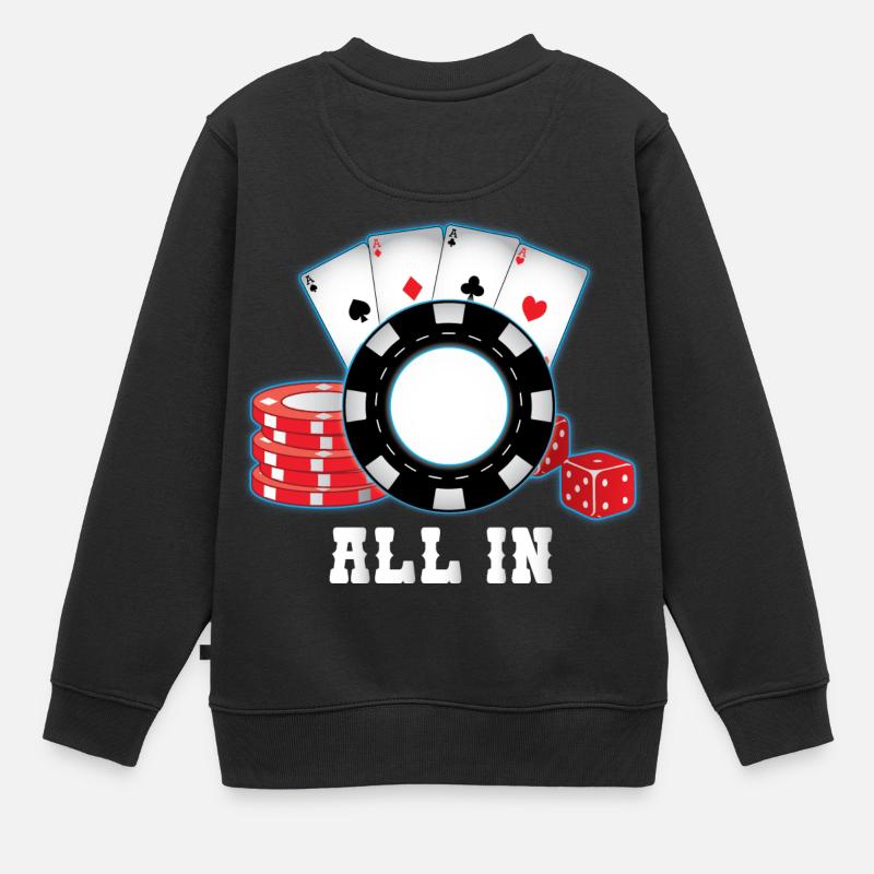 Poker All In - Sweat Premium enfant bio - noir