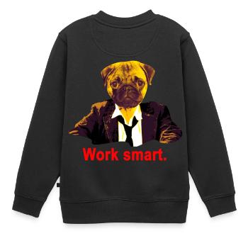 work smart carlin - Sweat Premium enfant bio - noir - Dos - AI Model Kid Female (0cm)