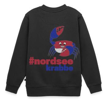 Nordsee - Kinder Premium Organic Sweatshirt - Schwarz - Hinten - AI Model Kid Female (0cm)