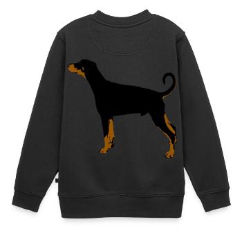 Doberman pinscher - Sweat Premium enfant bio - noir - Dos - AI Model Kid Female (0cm)