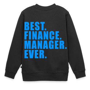 MEILLEUR GESTIONNAIRE FINANCIER JAMAIS GIFT BANKER MBA - Sweat Premium enfant bio - noir - Dos - AI Model Kid Female (0cm)