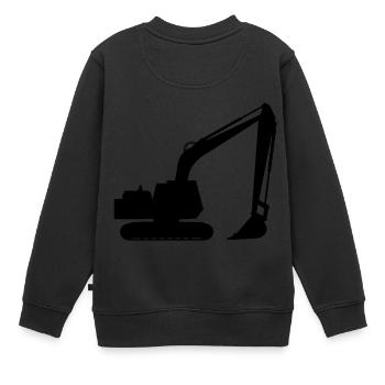 Silhouette avec une pelle, pelle rétro - Sweat Premium enfant bio - noir - Dos - AI Model Kid Female (0cm)