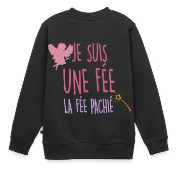 je suis une fée - Sweat Premium enfant bio - noir - Dos - AI Model Kid Female (0cm)