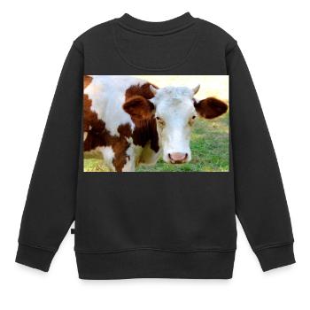 Affiche de vache - Sweat Premium enfant bio - noir - Dos - AI Model Kid Female (0cm)