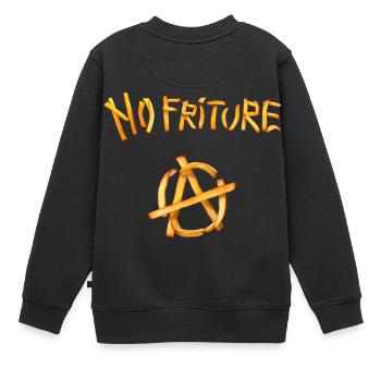 No friture Anarchy - Kids Premium Organic Sweatshirt - black - Back - AI Model Kid Female (0cm)