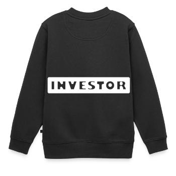 L’investisseur boursier - Sweat Premium enfant bio - noir - Dos - AI Model Kid Female (0cm)