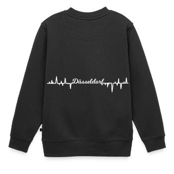 Pouls à Düsseldorf - Sweat Premium enfant bio - noir - Dos - AI Model Kid Female (0cm)