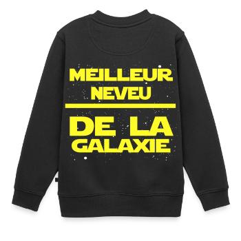 neveu - Sweat Premium enfant bio - noir - Dos - AI Model Kid Female (0cm)