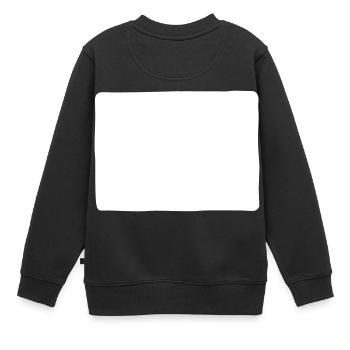 forme rectangle - Sweat Premium enfant bio - noir - Dos - AI Model Kid Female (0cm)
