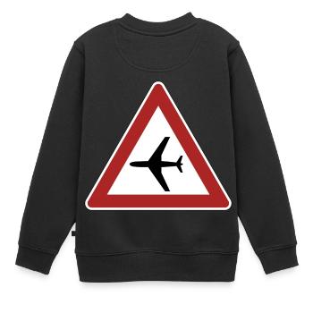 Avion en avion Heißluftballon ba de l'air - Sweat Premium enfant bio - noir - Dos - AI Model Kid Female (0cm)