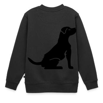 Hund - Hundeliebhaber - Kinder Premium Organic Sweatshirt - Schwarz - Hinten - AI Model Kid Female (0cm)
