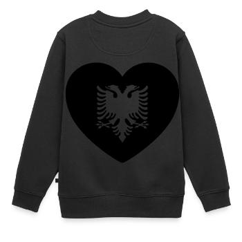 Albanie - Sweat Premium enfant bio - noir - Dos - AI Model Kid Female (0cm)
