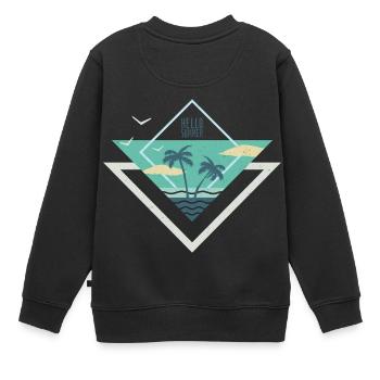 HELLO ÉTÉ - Sweat Premium enfant bio - noir - Dos - AI Model Kid Female (0cm)
