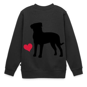 M. Rottweiler - Sweat Premium enfant bio - noir - Dos - AI Model Kid Female (0cm)