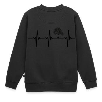 Mein Herz schlägt für Bäume - Kinder Premium Organic Sweatshirt - Schwarz - Hinten - AI Model Kid Female (0cm)