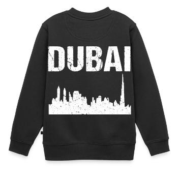 Dubai Skyline Hauptstadt Dubai - Kinder Premium Organic Sweatshirt - Schwarz - Hinten - AI Model Kid Female (0cm)