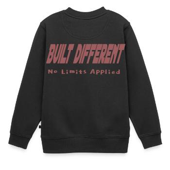 Anders gebaut – keine Grenzen gelten - Kinder Premium Organic Sweatshirt - Schwarz - Hinten - AI Model Kid Female (0cm)