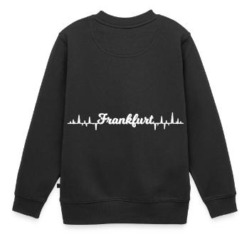 Frankfurter Rhythmus - Kinder Premium Organic Sweatshirt - Schwarz - Hinten - AI Model Kid Female (0cm)
