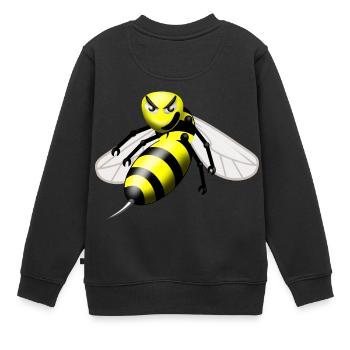 guêpe - Sweat Premium enfant bio - noir - Dos - AI Model Kid Female (0cm)