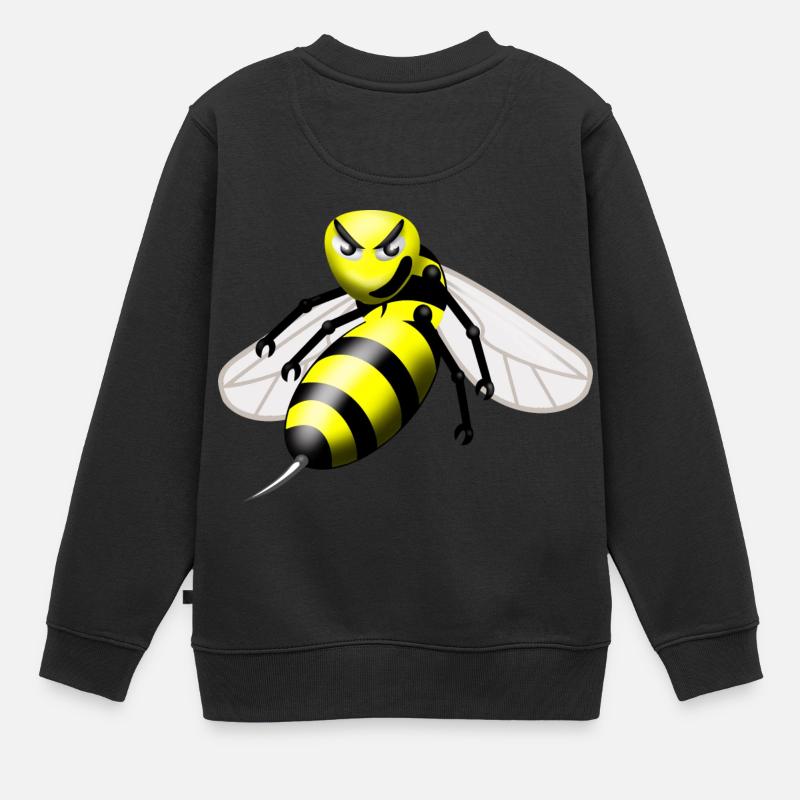 wasp - Kids Premium Organic Sweatshirt - black