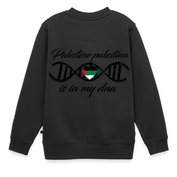 love my dns dna land country Palestine palestina - Kinder Premium Organic Sweatshirt - Schwarz - Hinten - AI Model Kid Female (0cm)
