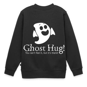 Ghost Hug / Umarmung / Halloween / Geist / Horror - Kinder Premium Organic Sweatshirt - Schwarz - Hinten - AI Model Kid Female (0cm)
