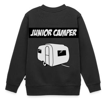 Les campeurs juniors - Sweat Premium enfant bio - noir - Dos - AI Model Kid Female (0cm)