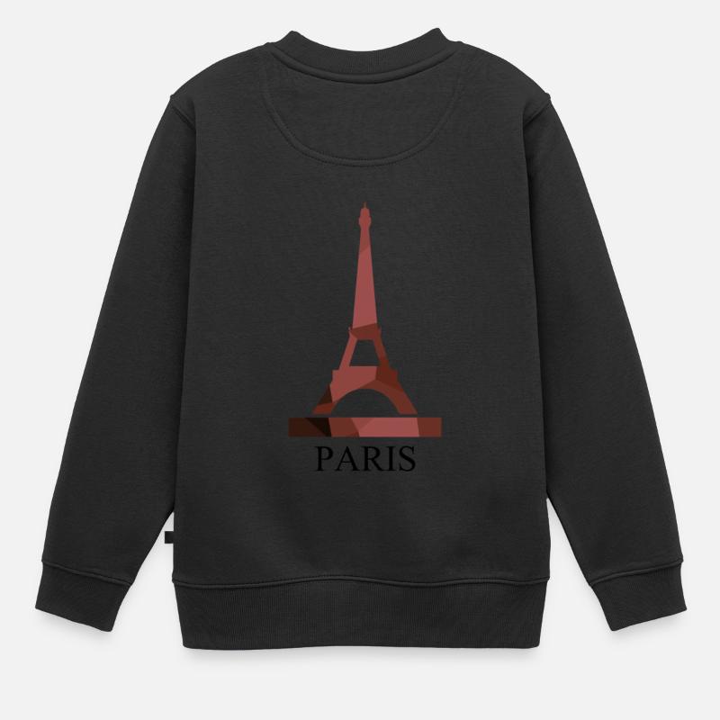 tour Eiffel - Sweat Premium enfant bio - noir