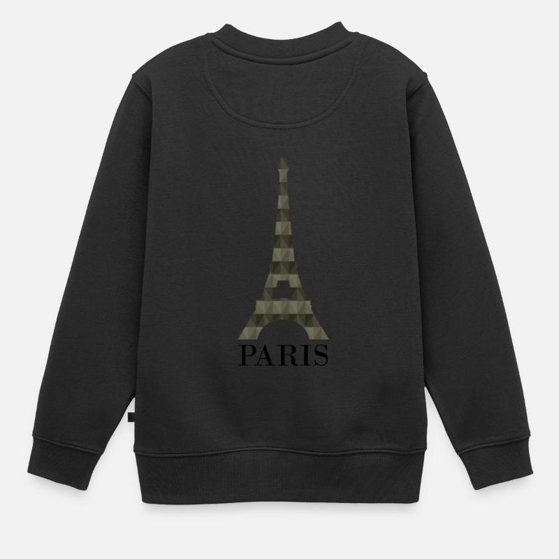 Eiffelturm - Kinder Premium Organic Sweatshirt - Schwarz
