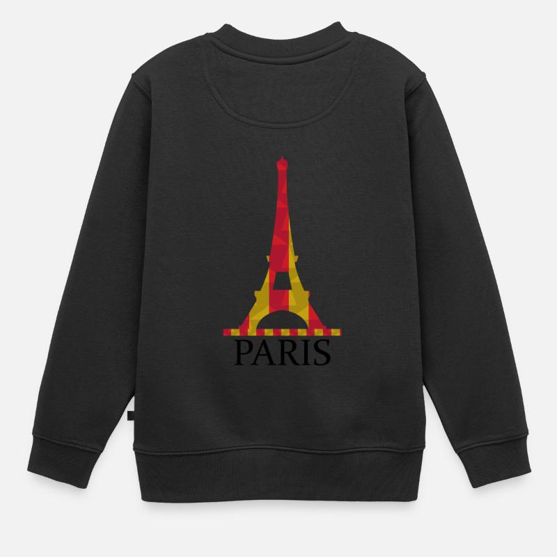tour Eiffel - Sweat Premium enfant bio - noir