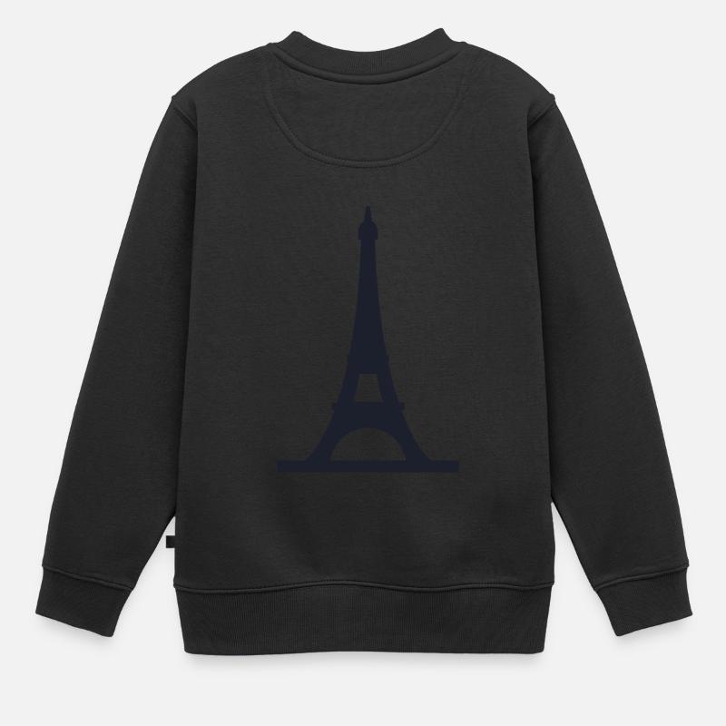 Eiffelturm - Kinder Premium Organic Sweatshirt - Schwarz