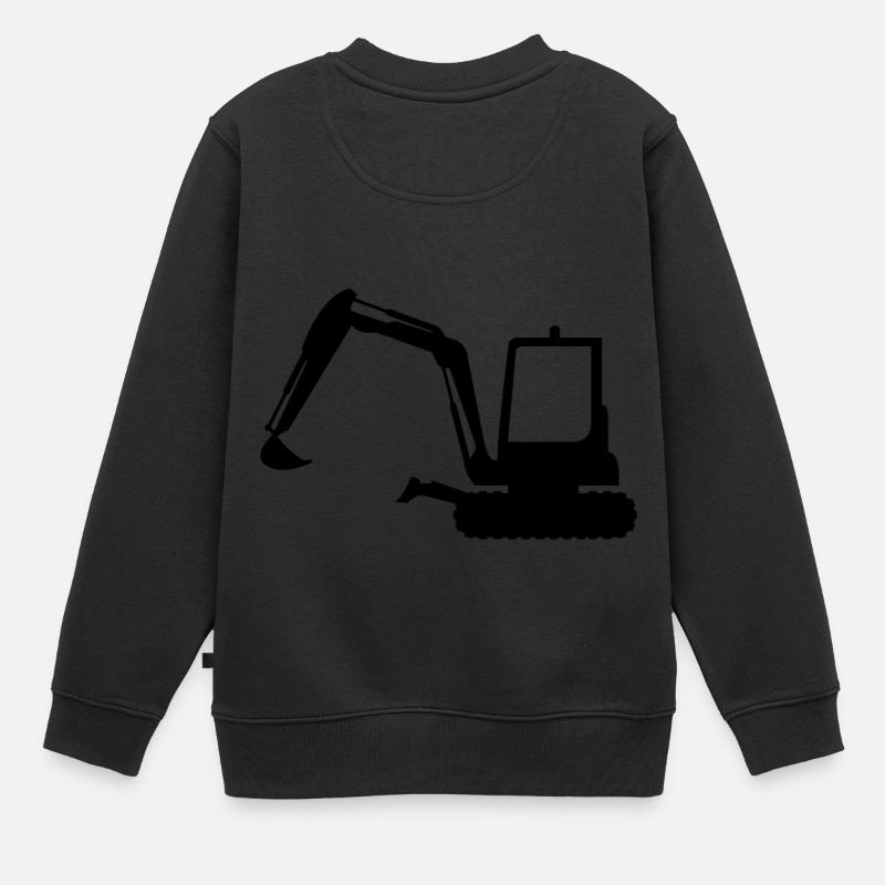 pelleteuse - Sweat Premium enfant bio - noir