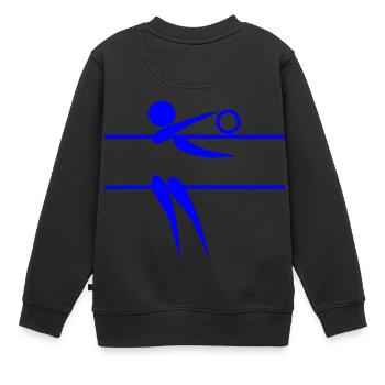 volleyball sports player spieler game waterball18 - Kinder Premium Organic Sweatshirt - Schwarz - Hinten - AI Model Kid Female (0cm)