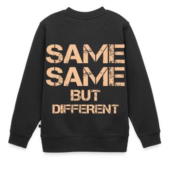 même mais différent même Thaïlande-Zit - Sweat Premium enfant bio - noir - Dos - AI Model Kid Female (0cm)