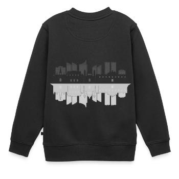 Skyline von Wien - Kinder Premium Organic Sweatshirt - Schwarz - Hinten - AI Model Kid Female (0cm)