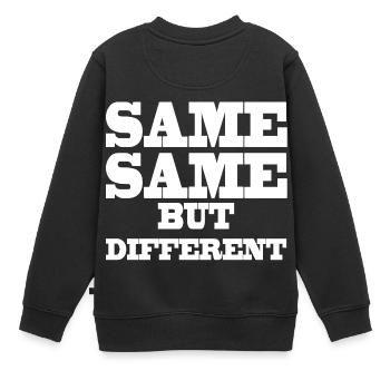 Same Same but Different - Kinder Premium Organic Sweatshirt - Schwarz - Hinten - AI Model Kid Female (0cm)