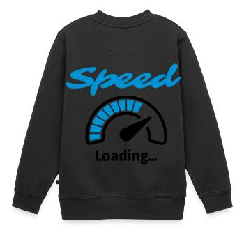 Speed Loading... - Kinder Premium Organic Sweatshirt - Schwarz - Hinten - AI Model Kid Female (0cm)