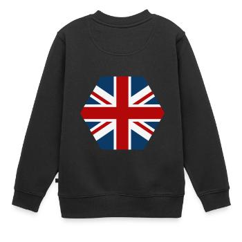 Großbritannien Flagge - Kinder Premium Organic Sweatshirt - Schwarz - Hinten - AI Model Kid Female (0cm)